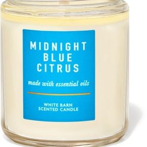 New BBW MIDNIGHT BLUE CITRUS Single Wick Candle